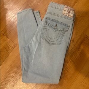 True Religion Women's Sky Blue Skinny Jeans , size 30